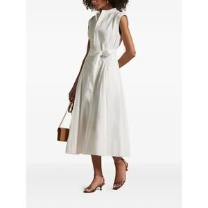 Polo Ralph Lauren Belted Cotton Sleeveless A-Line Dress